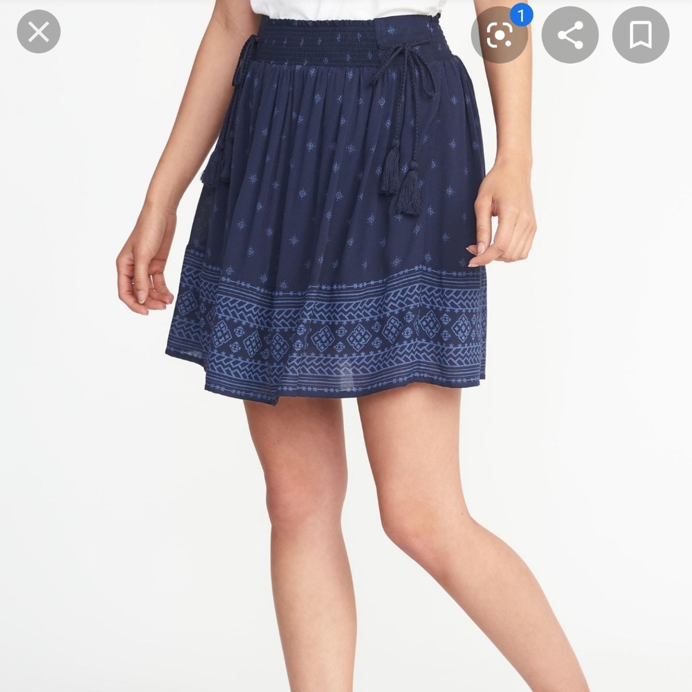 Navy blue mini skirt